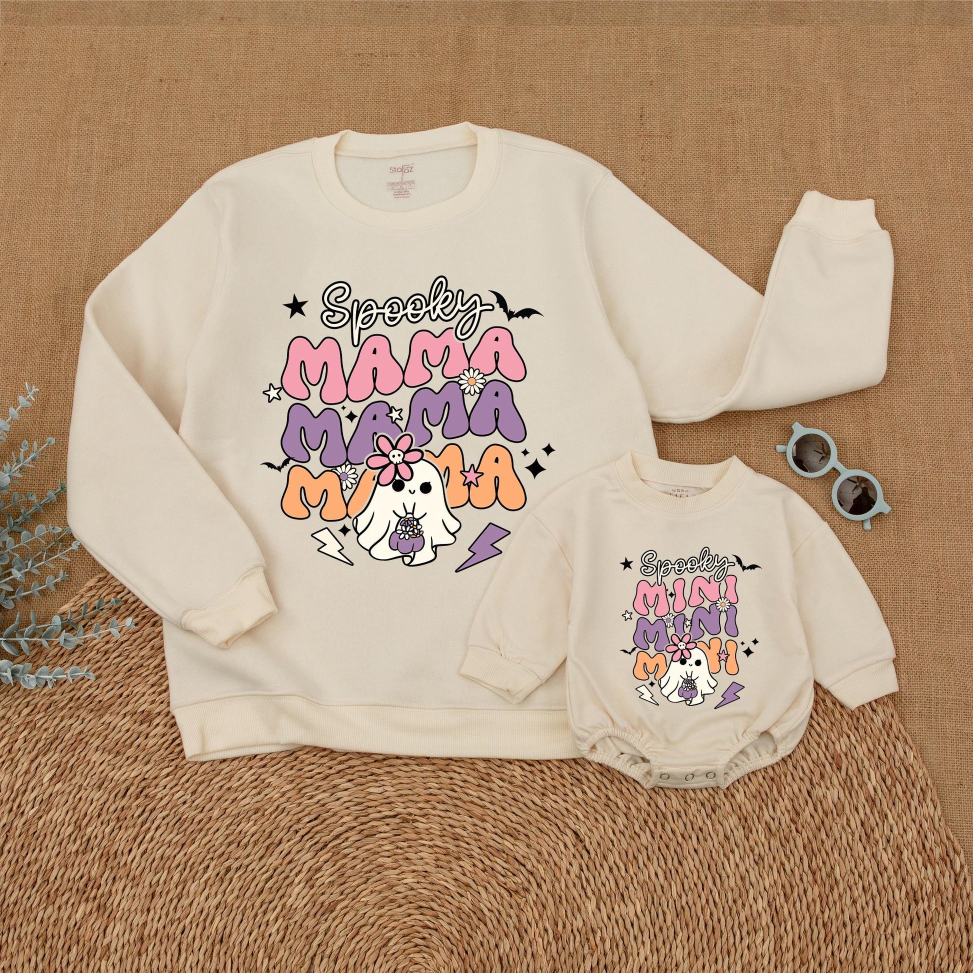 Mom and Mini Halloween Sweatshirt, Spooky Matching Outfit, Gift Idea