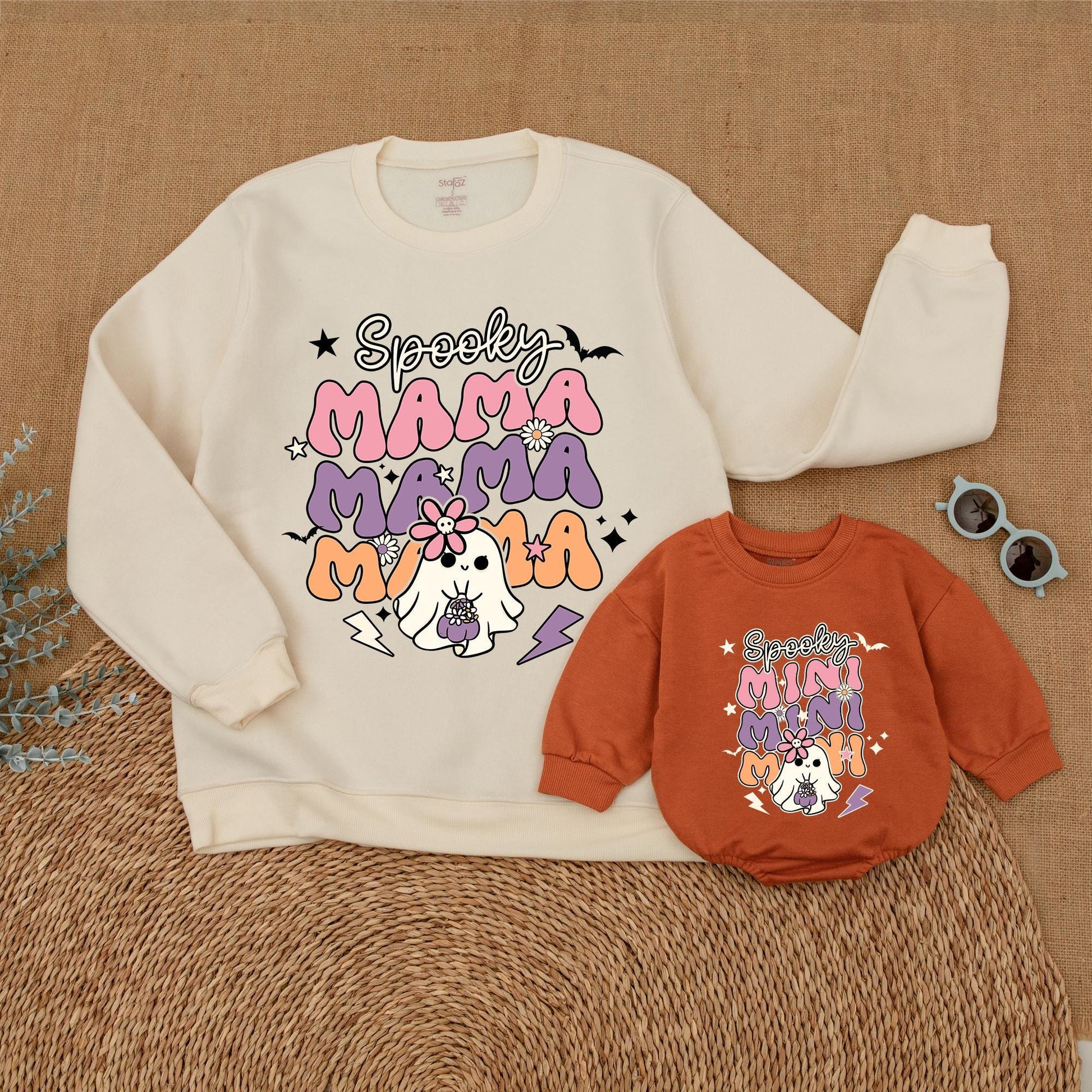 Mom and Mini Halloween Sweatshirt, Spooky Matching Outfit, Gift Idea