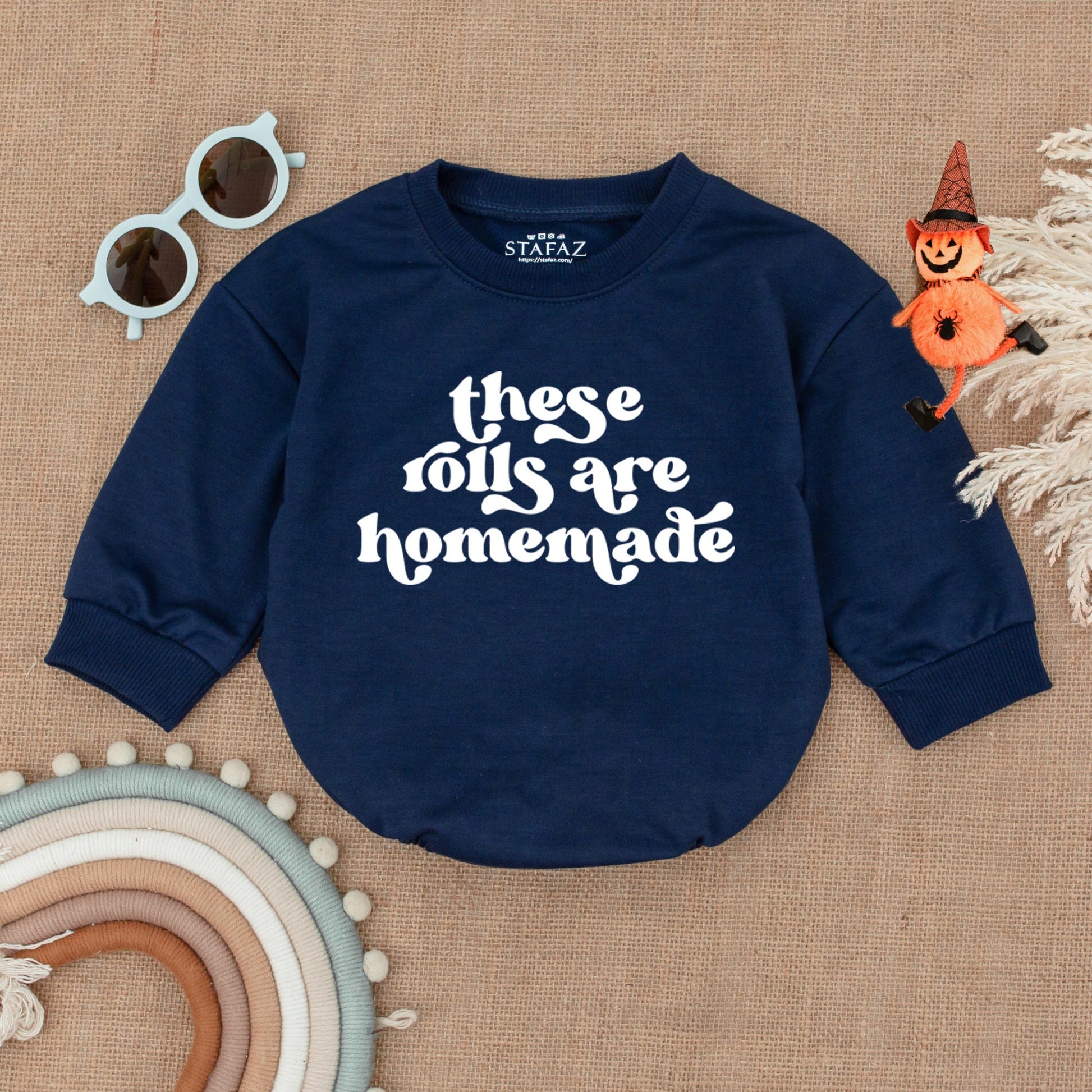 Thanksgiving Baby Outfit: Funny Romper & Cozy Sweater for Fall