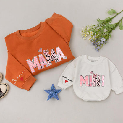 Customized Mama and Mini Fall Sweatshirts, Family Matching Outfits