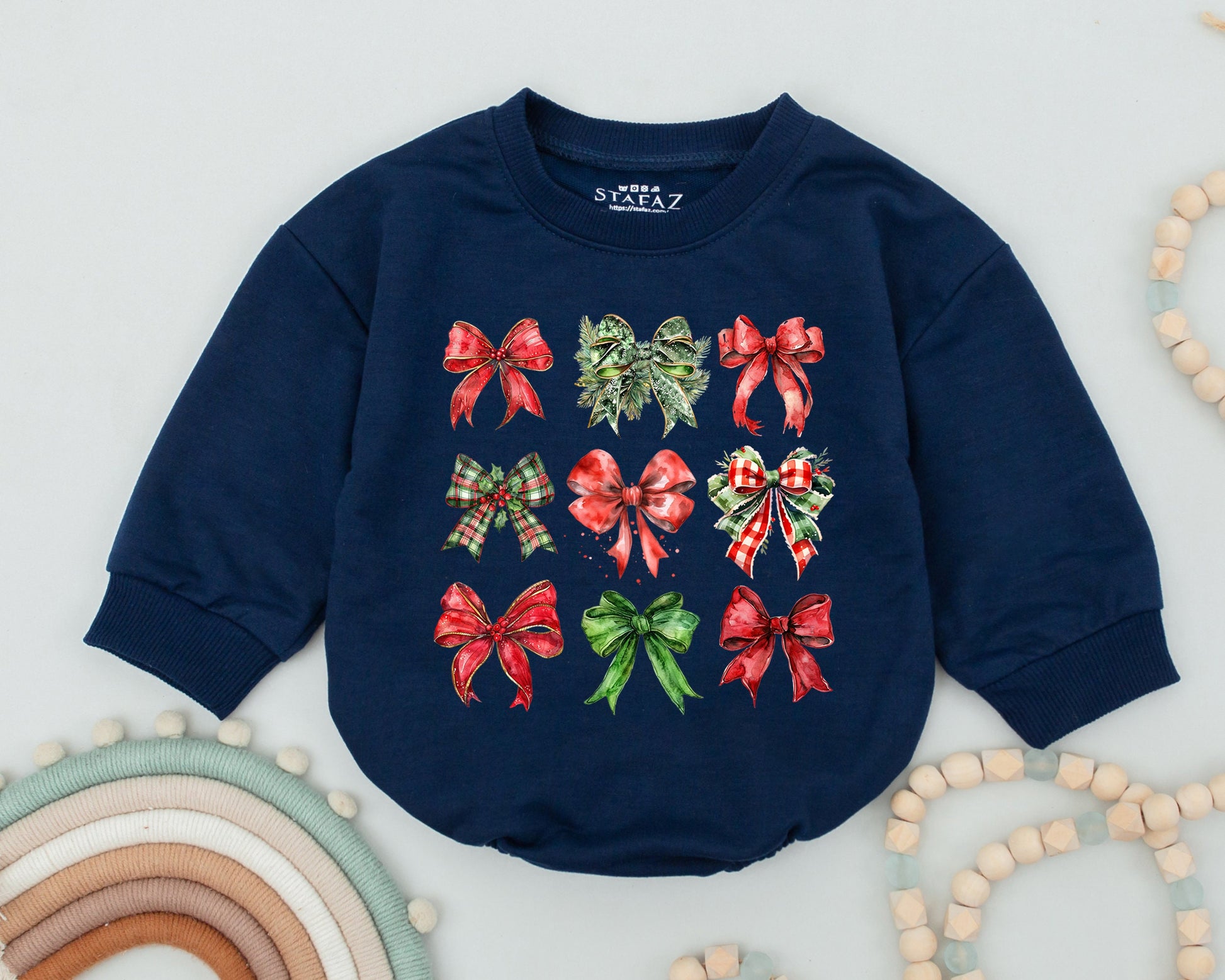 Adorable Baby Girl First Christmas Romper with Festive Plaid Bows, Red Green Holly Berries, Infant Bodysuit, Toddler Clothes, Baby Shower Gift