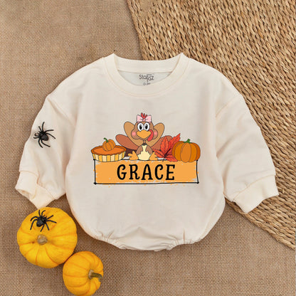 Thanksgiving Baby Romper Outfit – My First Holiday Bubble Suit