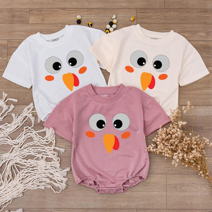 Thanksgiving Baby Romper: Gender Neutral Fall Bodysuit & Toddler Tee  