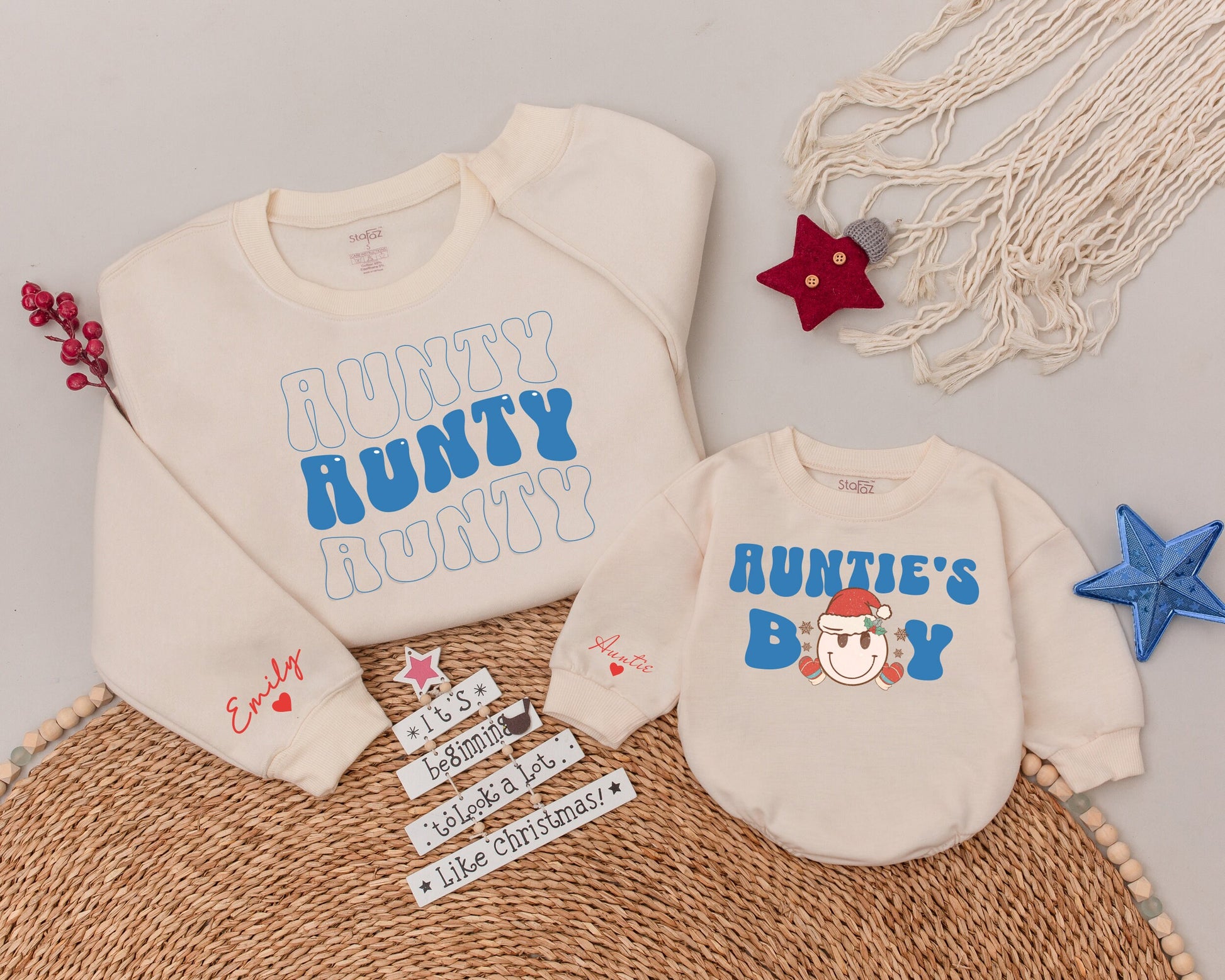 Auntie & Me Personalized Christmas Sweatshirts – Perfect Gifts!