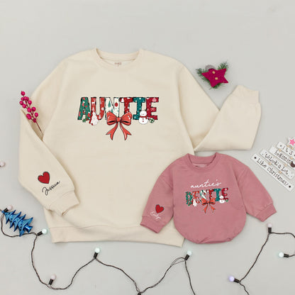 Auntie & Bestie Christmas Shirts: Trendy Family Matching Sweaters