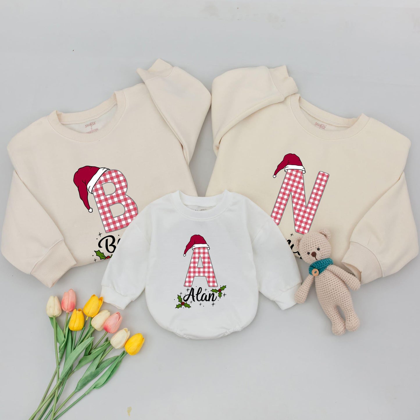 Matching Monogram Family Christmas Sweatshirts & Personalized Gifts  