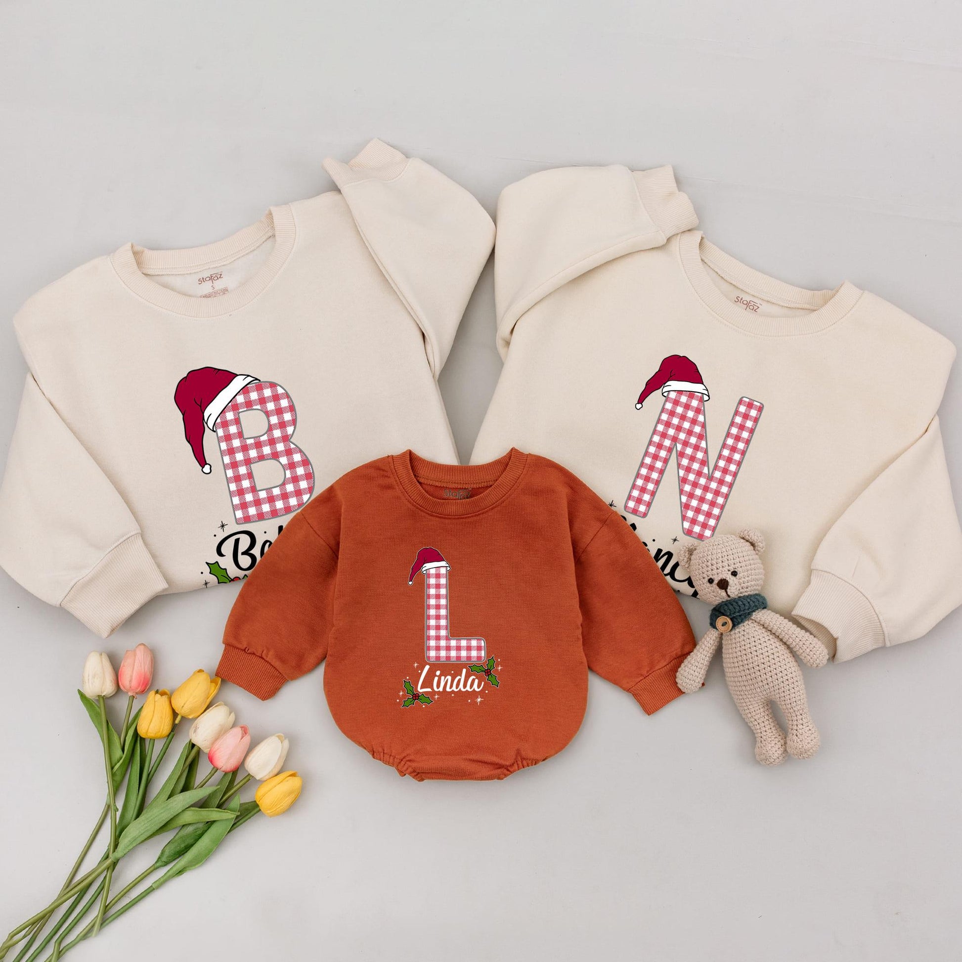 Matching Monogram Family Christmas Sweatshirts & Personalized Gifts  