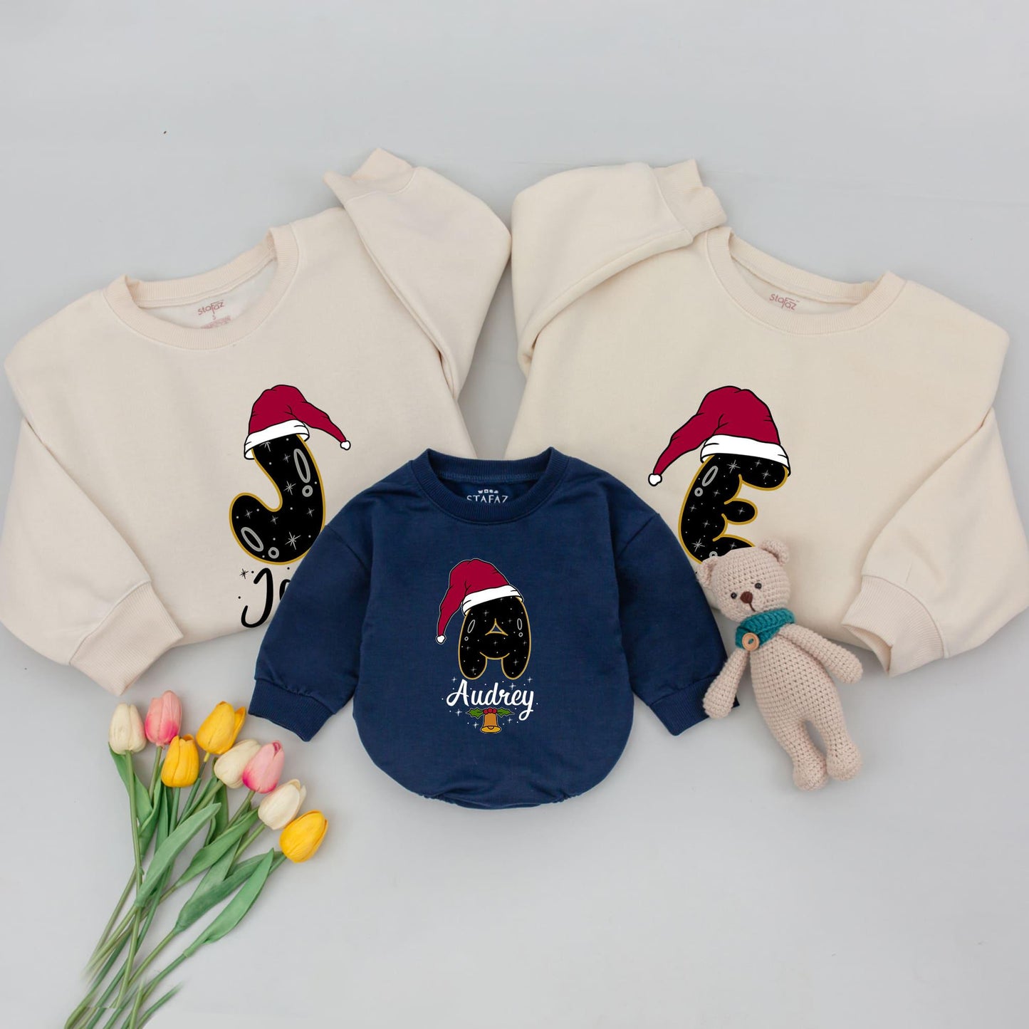 Matching Family Christmas Sweatshirts: Monogrammed Holiday Gifts