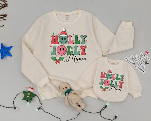 Retro Christmas Mama & Mini Sweatshirts: Matching Family Holiday Wear  