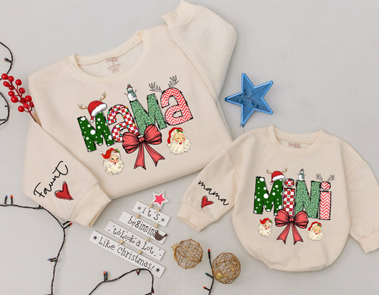 Matching Mama & Mini Sweatshirt Set: Cute Family Christmas Outfit