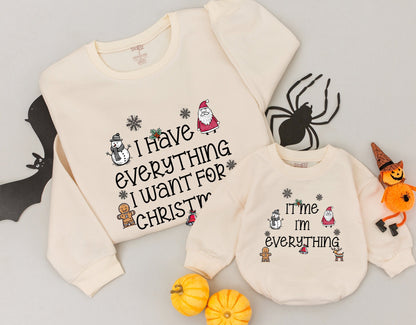 Matching Christmas Sweaters for Mom and Baby – Holiday Romper Gift