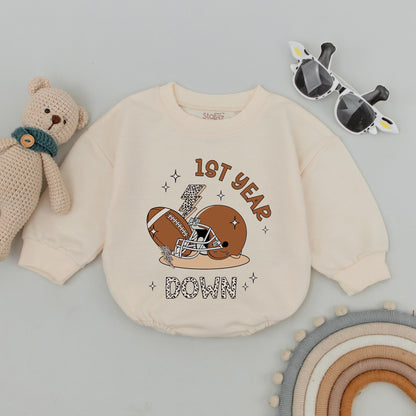 Football Birthday Sweatshirt Set: Family, Mommy & Me First Down