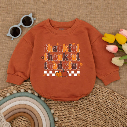 Cozy Pumpkin Romper, My 1st Thanksgiving Outfit, Fall Baby Clothes