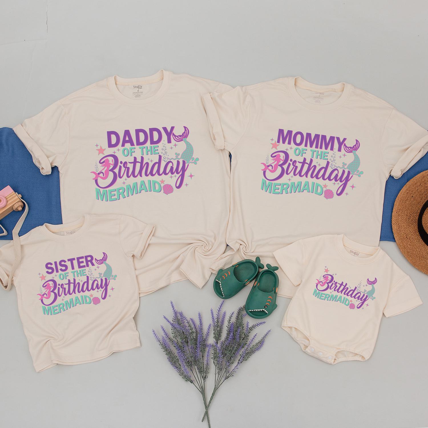 Mermaid Family Birthday Shirt Set – 1st Birthday & Party Outfit