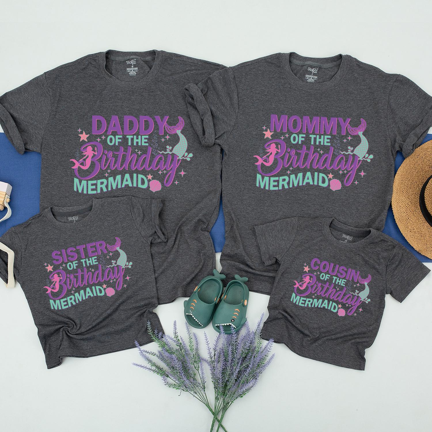 Mermaid Family Birthday Shirt Set – 1st Birthday & Party Outfit