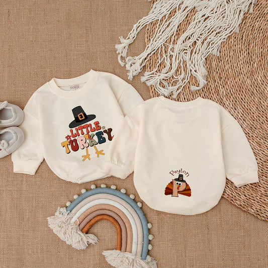 My First Thanksgiving Baby Romper - Cute Turkey Outfit for Newborns