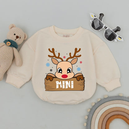 Reindeer Family Christmas Sweatshirt - Personalized Mommy & Me Outfit