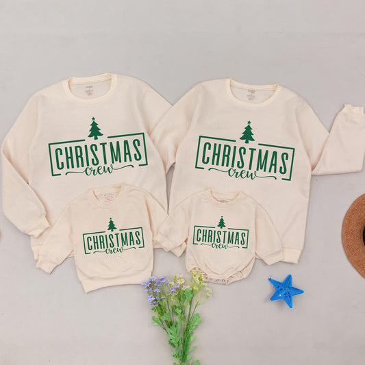 Matching Retro Christmas Family Sweatshirts: Personalized Festive Gifts  