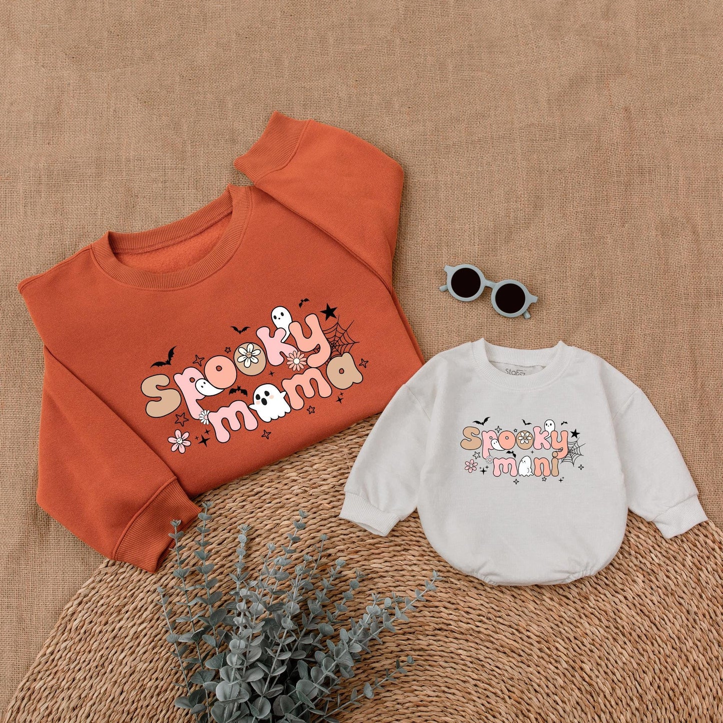 Halloween Matching Sweatshirts: Spooky Mama & Mini Mommy & Me Outfit