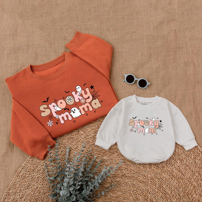 Halloween Matching Sweatshirts: Spooky Mama & Mini Mommy & Me Outfit