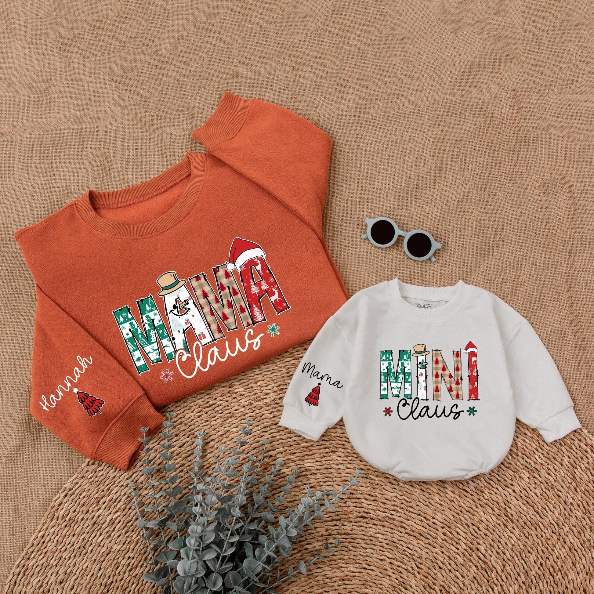 Mama and Mini Claus Christmas Sweatshirts | Family Matching Outfits