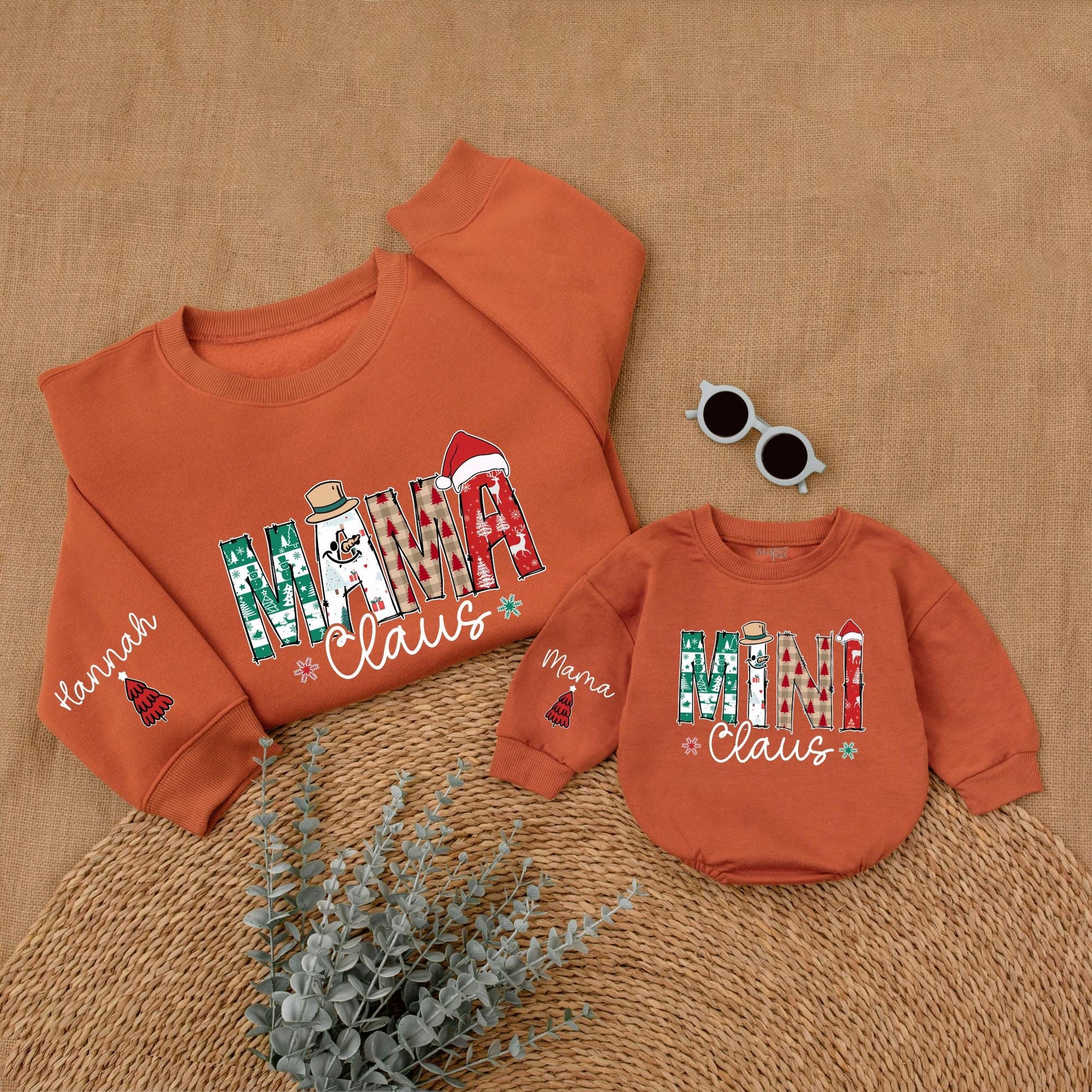 Mama and Mini Claus Christmas Sweatshirts | Family Matching Outfits