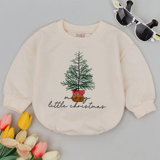 Personalized 1st Christmas Bubble Romper – Baby Holiday Outfit Gift