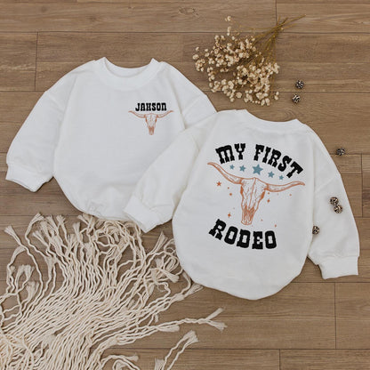 Baby's First Rodeo Birthday Romper - Gender Neutral Western Outfit