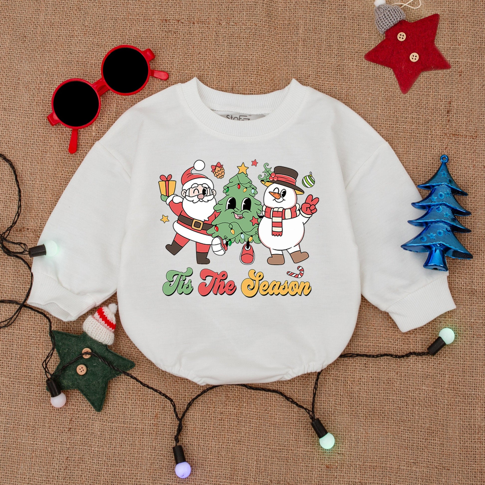 Christmas Bubble Romper & Sweatshirt – Cozy Baby Outfit & Gift