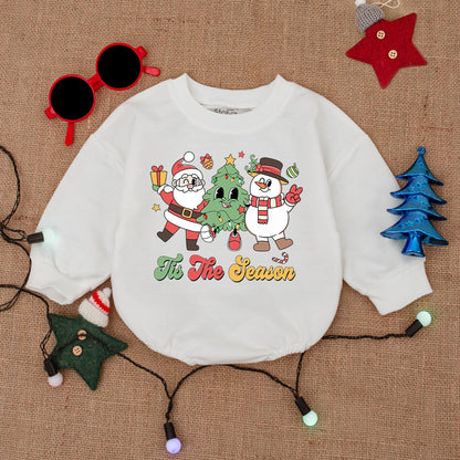 Christmas Bubble Romper & Sweatshirt – Cozy Baby Outfit & Gift