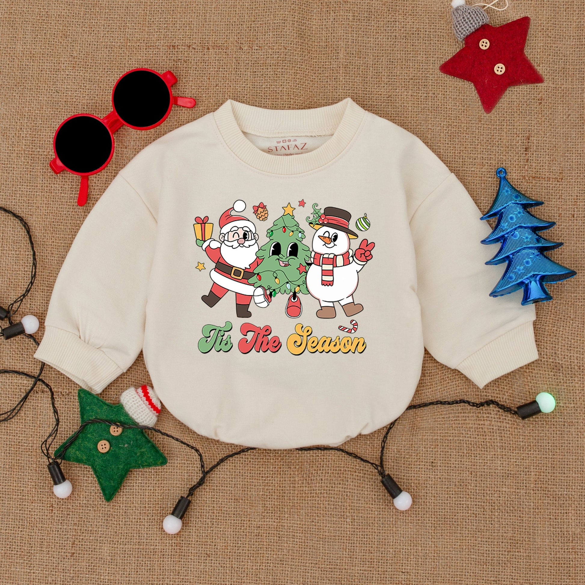 Christmas Bubble Romper & Sweatshirt – Cozy Baby Outfit & Gift