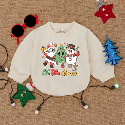 Christmas Bubble Romper & Sweatshirt – Cozy Baby Outfit & Gift