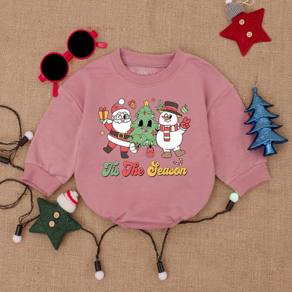Christmas Bubble Romper & Sweatshirt – Cozy Baby Outfit & Gift