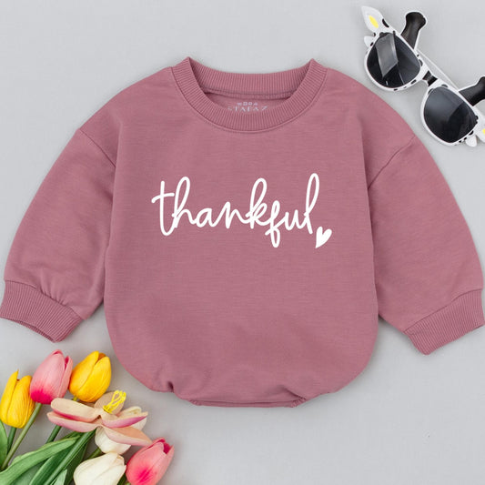 Retro Pumpkin Baby Romper - Funny Thanksgiving & Fall Outfit Gift