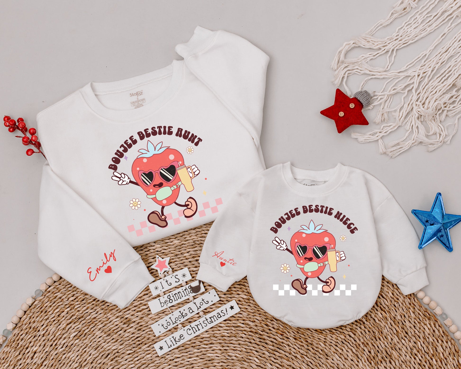 Auntie and Niece Berry Boujee Matching Shirts Set