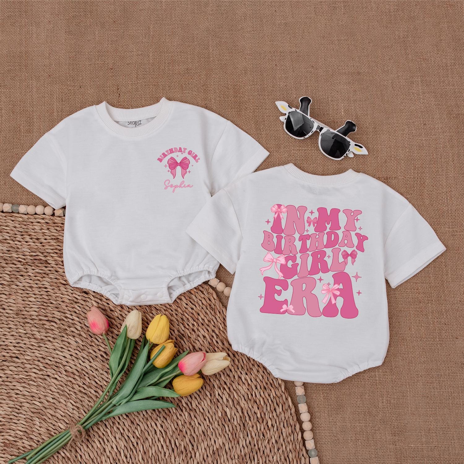 Personalized Birthday Romper for Girls – Cute Baby Bodysuit Gift