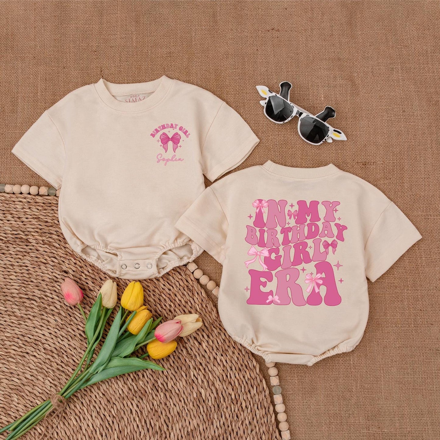 Personalized Birthday Romper for Girls – Cute Baby Bodysuit Gift