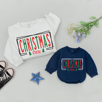 Retro Family Christmas Sweatshirts: Matching Mommy & Me Outfits