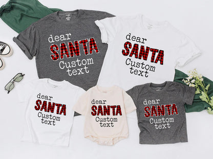 Personalized Buffalo Plaid Family Christmas Shirts & Pajamas Set