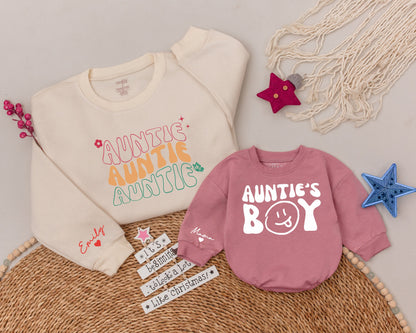 Auntie and Nephew Matching Set: Cute Sweatshirts for Toddler Boys