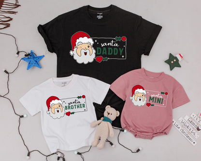 Vintage Santa Family Christmas Tees: Custom Holiday Apparel Set