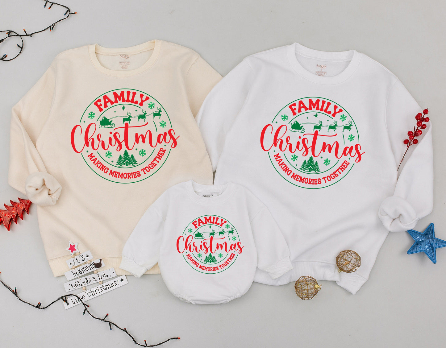 Matching Family Christmas Sweatshirts | Mommy, Daddy & Me Outfits