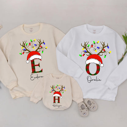 Custom Family Christmas Sweaters, Matching Outfits & Baby Shower Gift