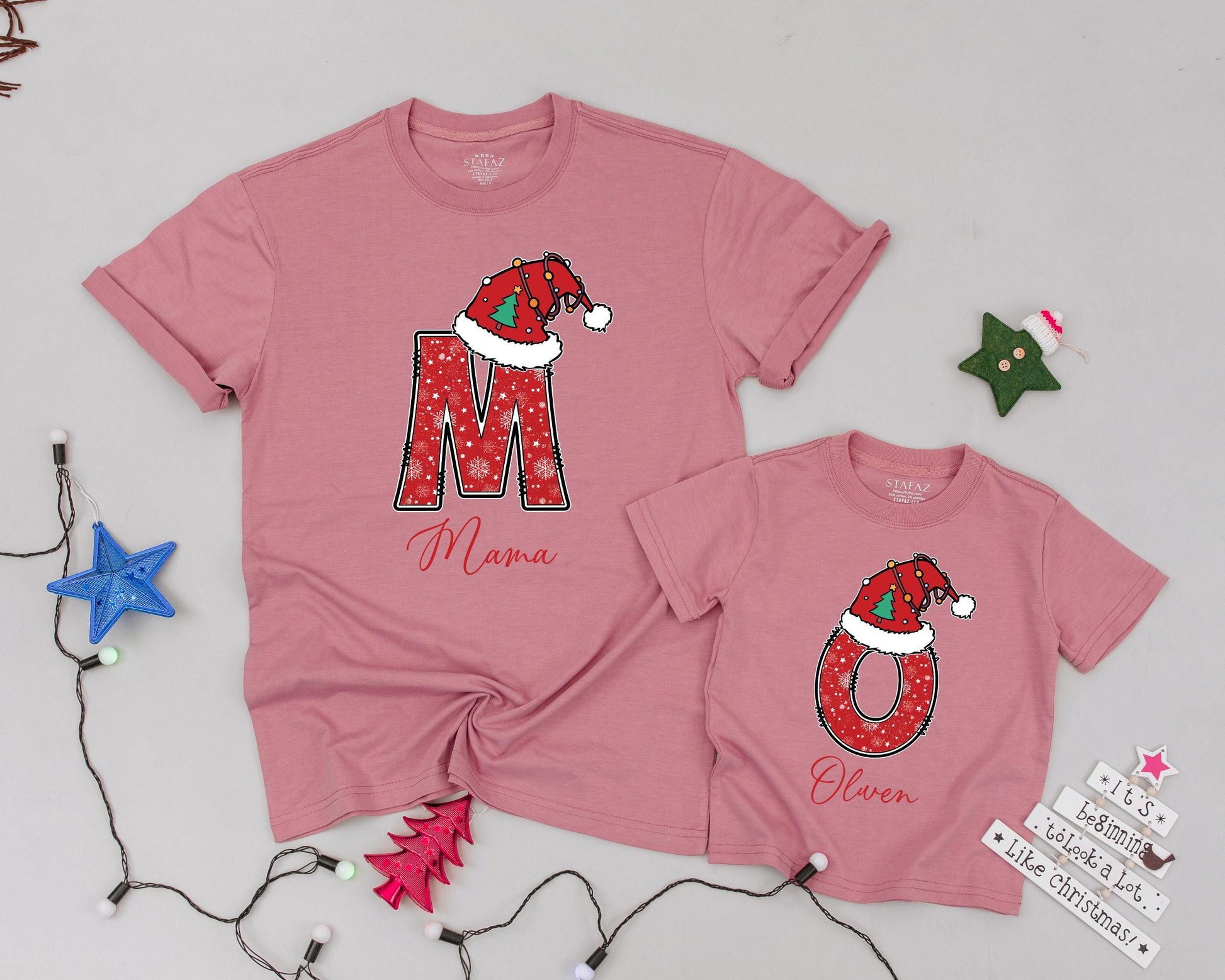 Custom Name Family Christmas Shirts: Vintage Matching Holiday Pajamas