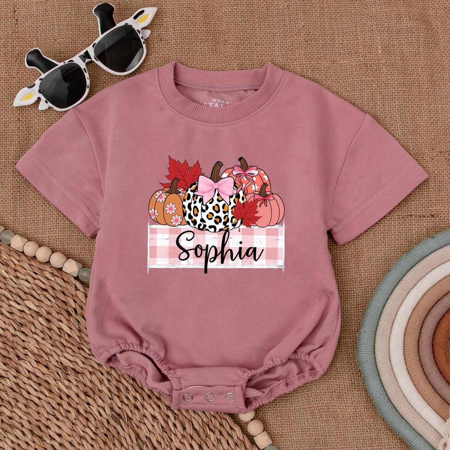 Pumpkin Romper Baby Outfit - Personalized Fall & Thanksgiving Wear