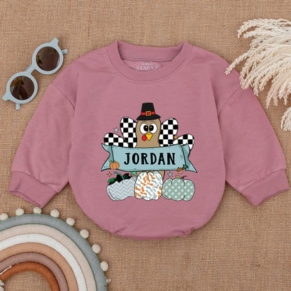Fall Pumpkin Baby Romper: Custom Thanksgiving Outfit & Gift