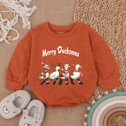 Holiday Baby Bubble Romper – Cute Farm Animal Christmas Outfit