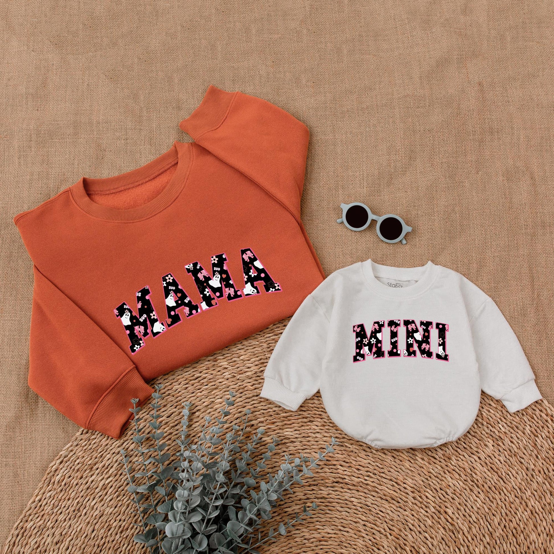 Matching Mama & Mini Spooky Sweatshirt: Halloween Family Outfits