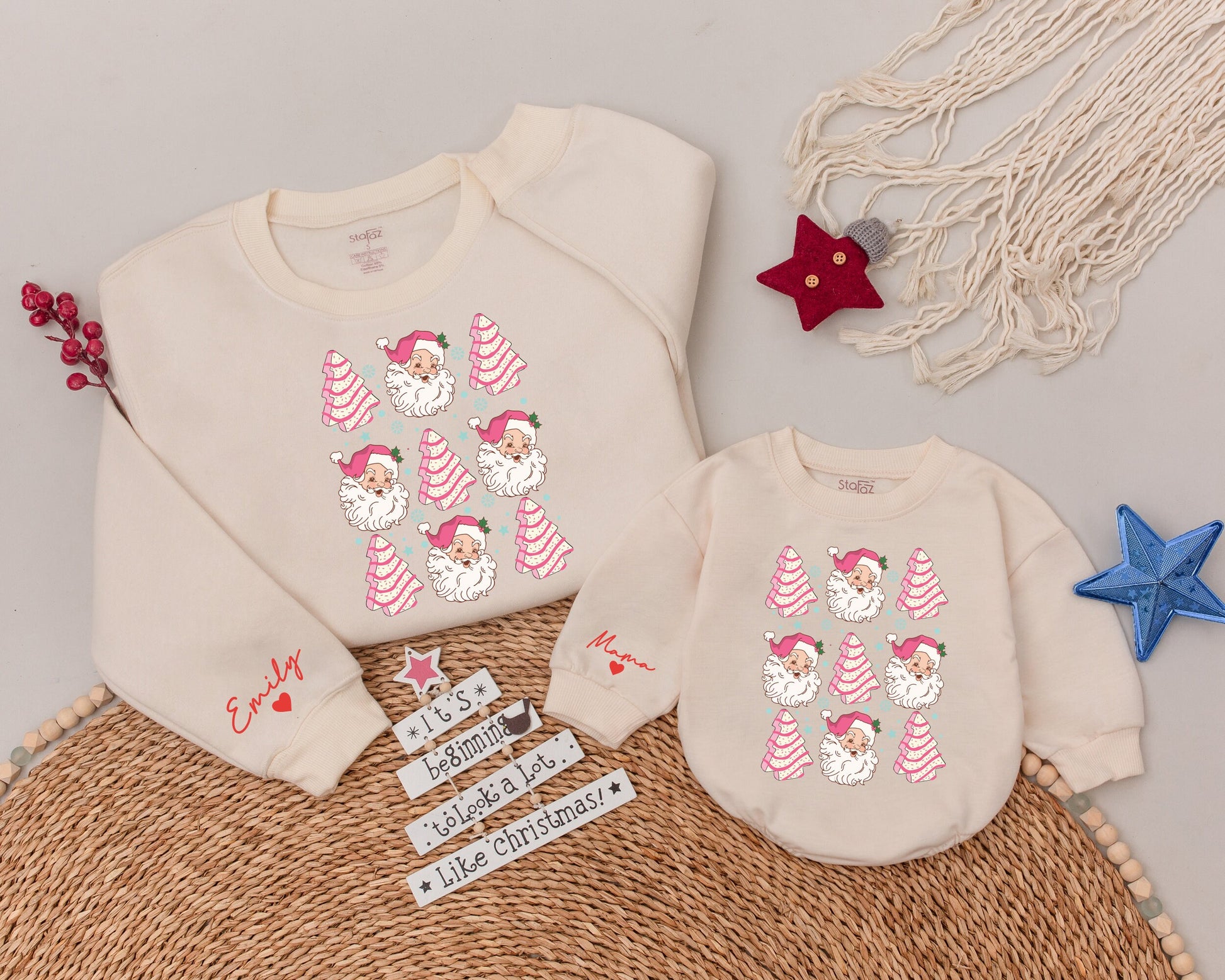 Festive Family Christmas Sweatshirts: Snacks & Matching Holiday Gifts