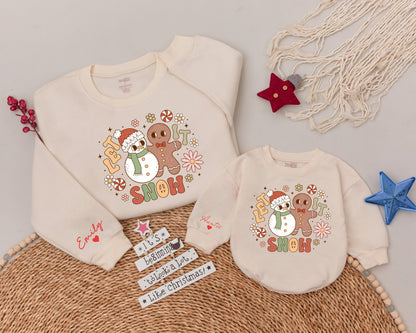 Matching Family Christmas Sweaters: Auntie, Mom, and Mini Set